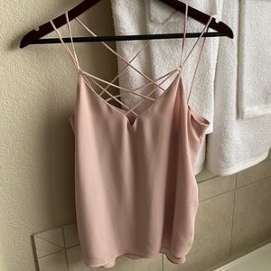 Express pink cross-strap cami